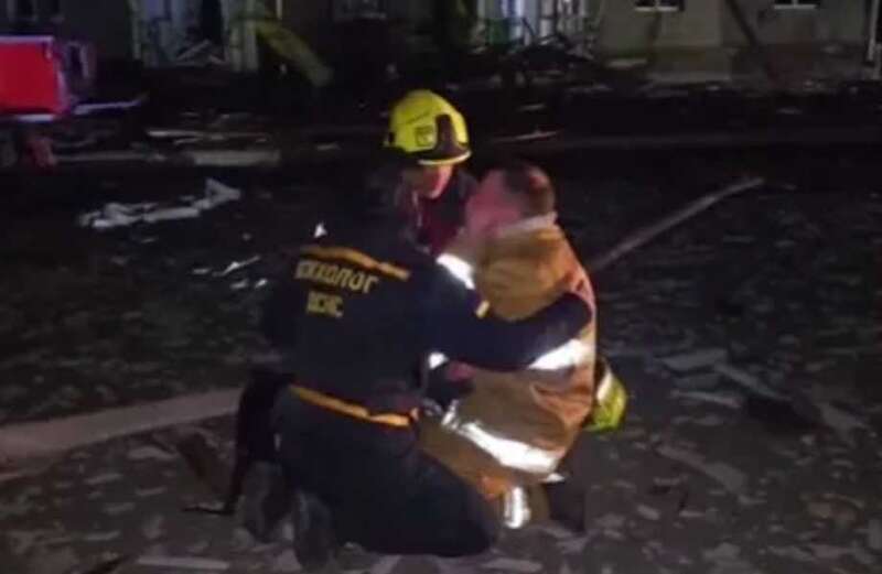 Watch the harrowing moment a fireman weeps at the sight of his father