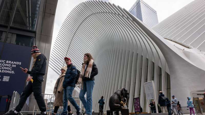 People walk through lower Manhattan moments after New York City and parts of New Jersey experienced the 4.8 magnitude earthquake (Image: Getty Images)