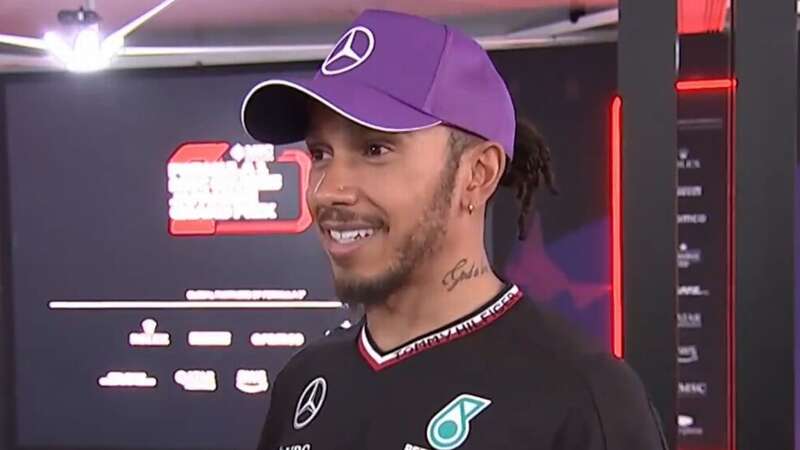 Lewis Hamilton was still smiling after Japanese Grand Prix qualifying (Image: Sky Sports)