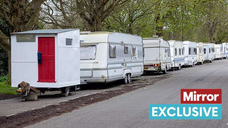 Caravan dwelling has soared at the Downs, Bristol (Image: Rowan Griffiths / Daily Mirror)