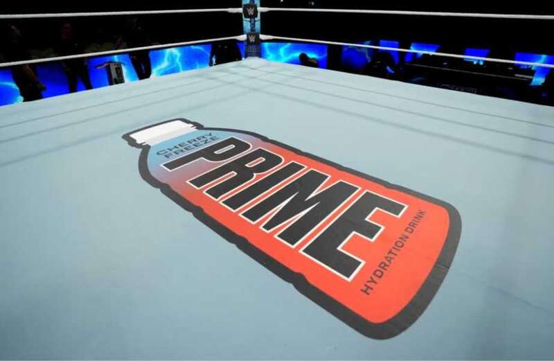 All the details on the history-making brand logo in the middle of a WWE ring