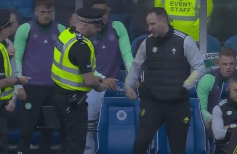 Police made their way to the dugout