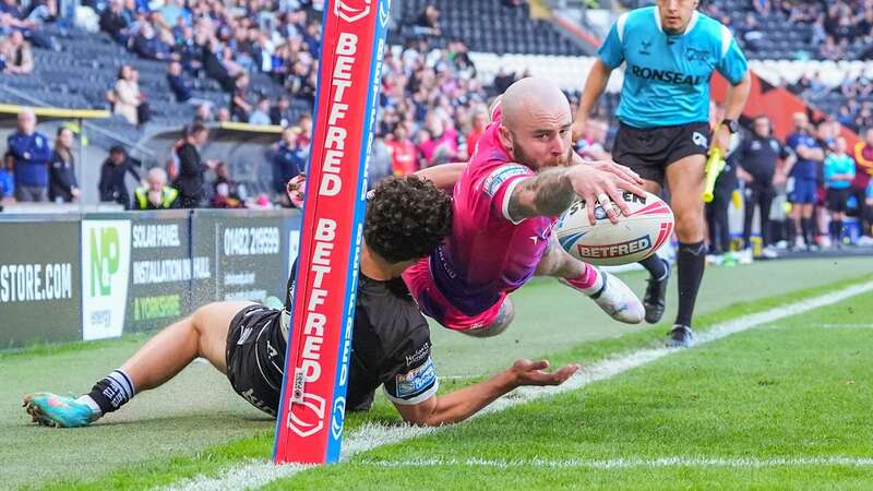 Jake Bibby stepped in to help Huddersfield romp to another win (Image: Olly Hassell/SWpix.com)