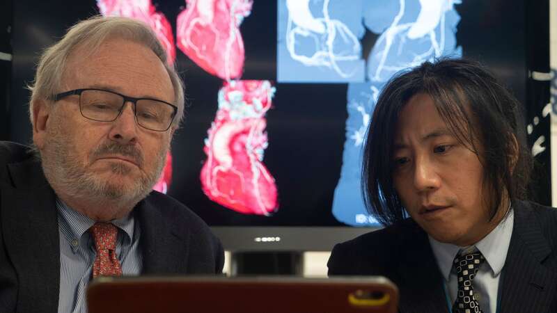 Professor Patrick W Serruys (left) and Dr Yoshi Onuma (Image: University of Galway/PA Wire)