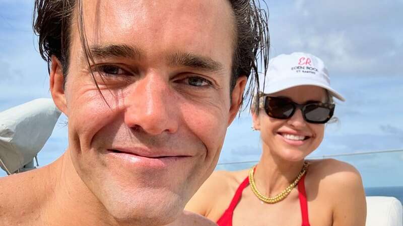 Vogue Williams has shown off her seriously ripped bikini body as she soaks up the sun in the Caribbean (Image: @spencermatthews/Instagram)