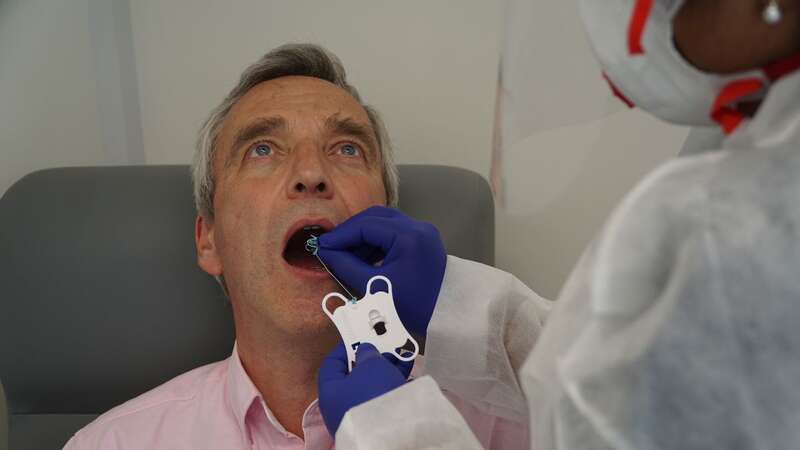 The sponge-on-a-string test can be performed without the need for sedation