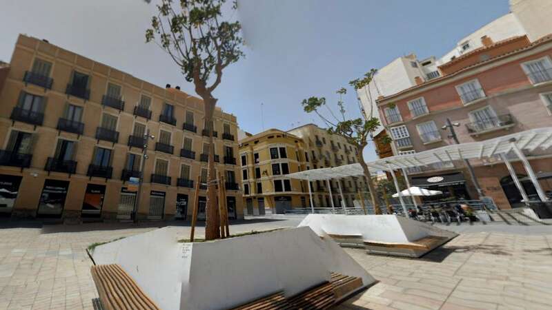 The body of the 44-year-old woman was found in a tourist apartment on Plaza Enrique Garcia Herrera in Malaga on 6 April (Image: GoogleMaps)