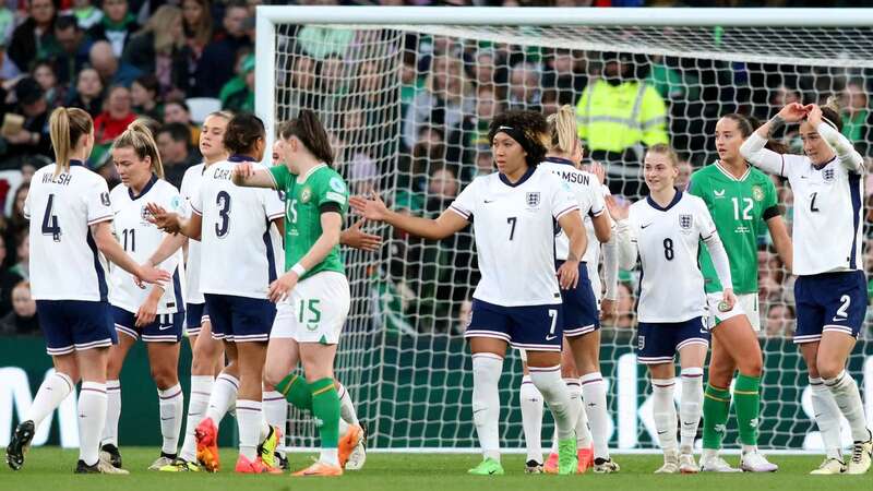 Lauren James celebrates opening the scoring against Republic of Ireland (Image: Photo by PAUL FAITH/AFP via Getty Images)