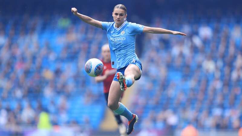 Man City defender banned for one game for offensive gesture during Manchester derby clash (Image: Photo by Simon Stacpoole/Offside/Offside via Getty Images)