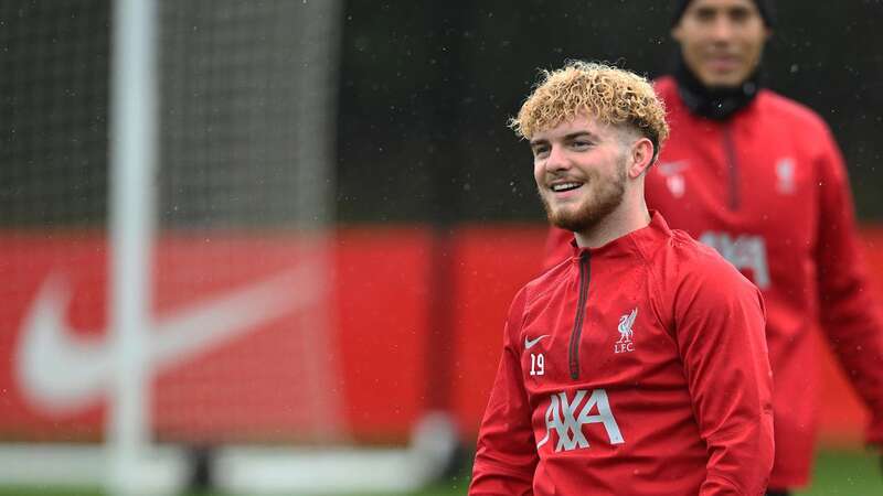 Harvey Elliott training with Liverpool this week (Image: Liverpool FC via Getty Images)