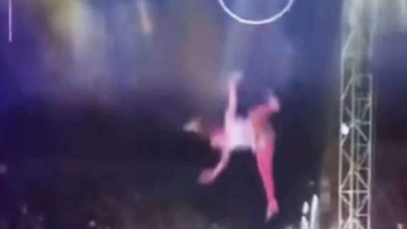 Circus performer plummets face-first from 20 feet as acrobatic trick goes wrong