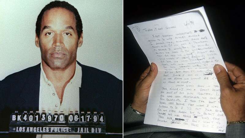 OJ Simpson left behind a handwritten 