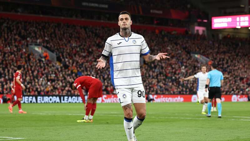 Gianluca Scamacca scored twice for Atalanta (Image: DARREN STAPLES/AFP via Getty Images)