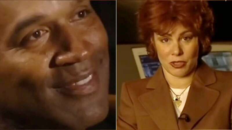 Disturbing OJ Simpson interview shows him pretending to stab host in sick prank