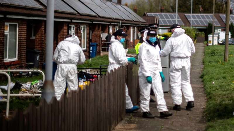 Forensic police officers outside the home in Wigan, Greater Manchester (Image: Ryan Jenkinson / Story Picture Agency)