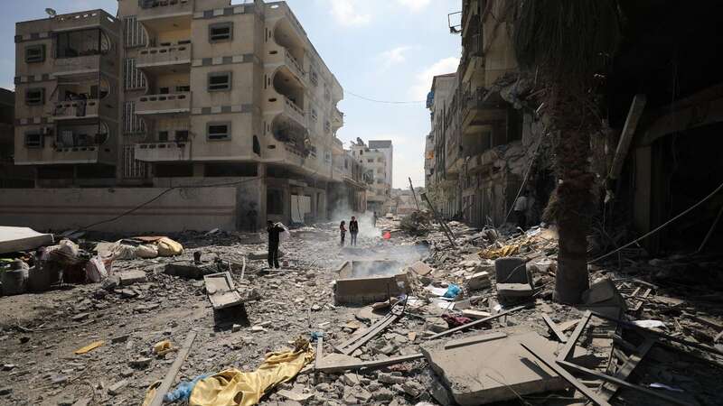 A demolished area of Gaza City, after an Israeli attack killed Palestinians (Image: Anadolu via Getty Images)