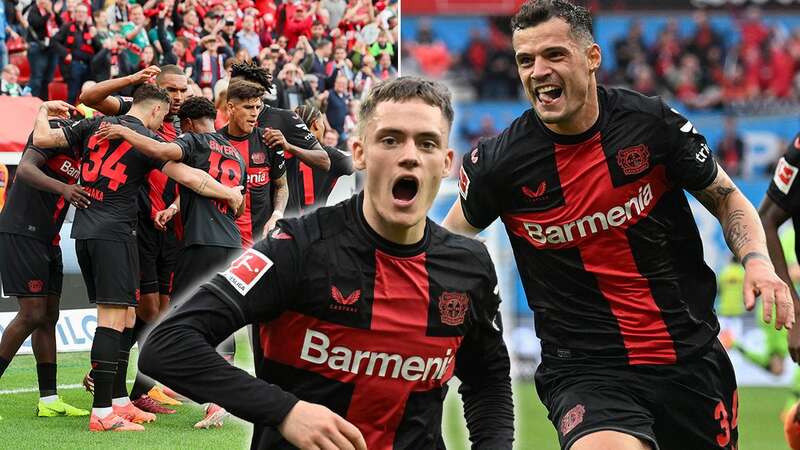 Bayer Leverkusen fans celebrate winning the Bundesliga (Image: Getty Images)