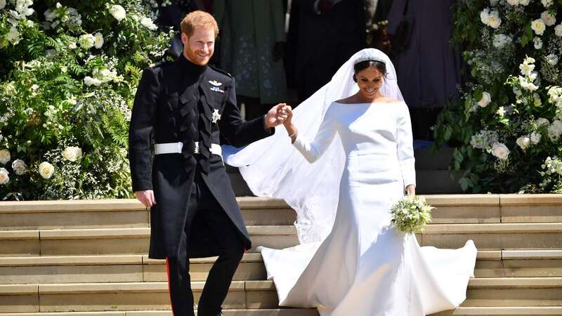 Meghan kept a royal tradition in her wedding bouquet (Image: POOL/AFP via Getty Images)