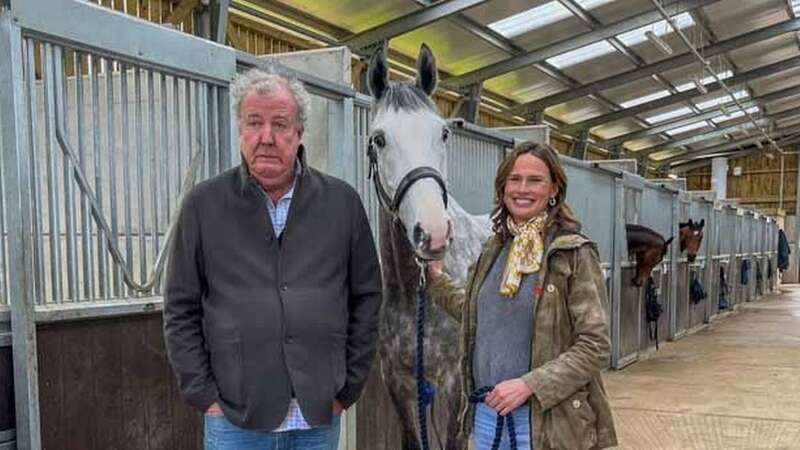 Jeremy Clarkston with his new racehorse The Hawkstonian (Image: Old Gold Racing)