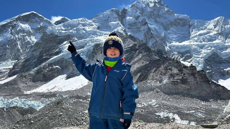 Frankie McMillan, an eight-year-old from Cumbria, reached Everest base camp (Image: PA)