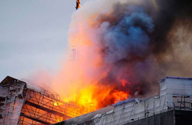 Heartbreaking images show locals sobbing in the street and fire chiefs revealed most of the building has been destroyed