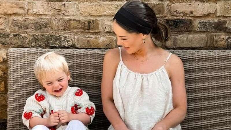 Louise Thompson films two-year-old son