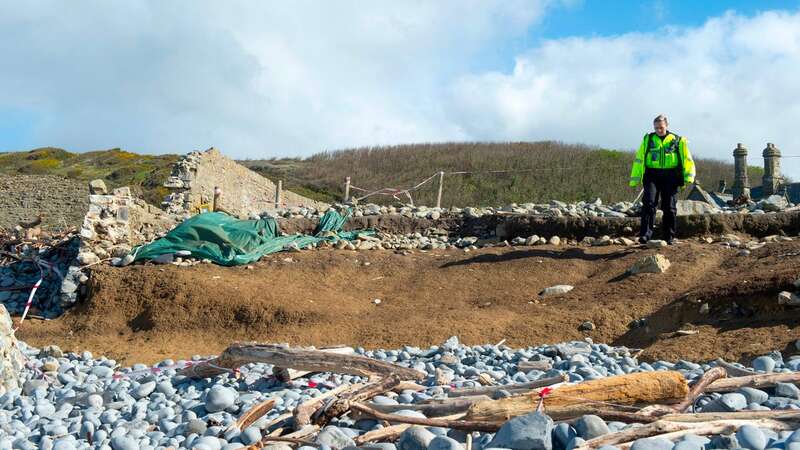 The ancient wall collapsed near to Southerndown beach (Image: WALES NEWS SERVICE)