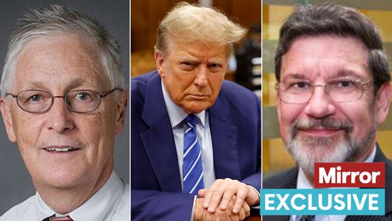 Former President Donald Trump sits in the courtroom during the second day of his criminal trial (Image: Getty Images)