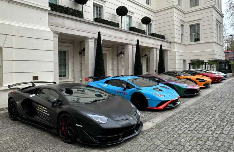 Scroll down for a full list and price break down of the cars seen outside the hotel