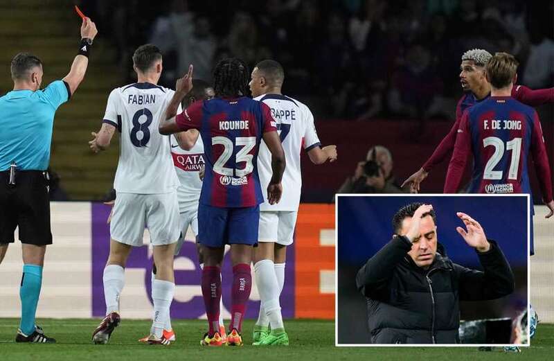 Barcelona boss even saw red himself during the dramatic loss to Paris Saint-Germain