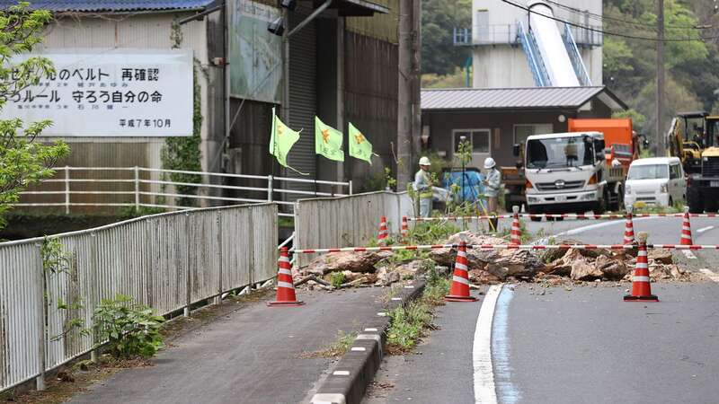 Millions on alert after 6.4 earthquake leaves Japanese streets piled with rubble