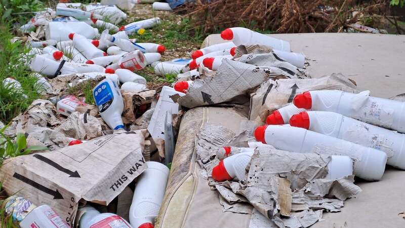 The chemical rubbish has been there for two years (Image: Newsquest/SWNS)