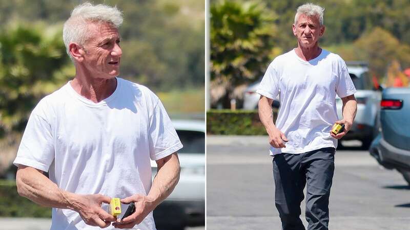 Sean Penn looks gaunt in unrecognisable appearance with bright white hair