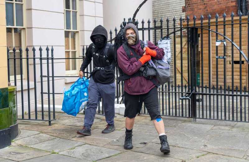 The squatters had been given until midday to leave the pub after Gordon Ramsay’s lawyers obtained a High Court writ on Thursday