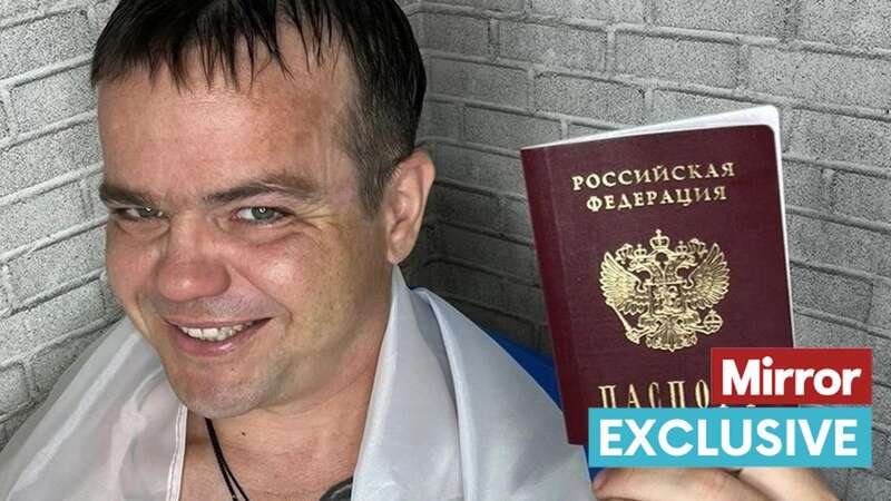 Aiden Minnis makes his feelings known as he shows off his new Russian passport