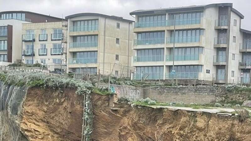 The aftermath of the cliff fall at Whipsiderry Beach, Newquay after campaigners raised safety concerns (Image: Save Whipsiderry Cliffs / SWNS)