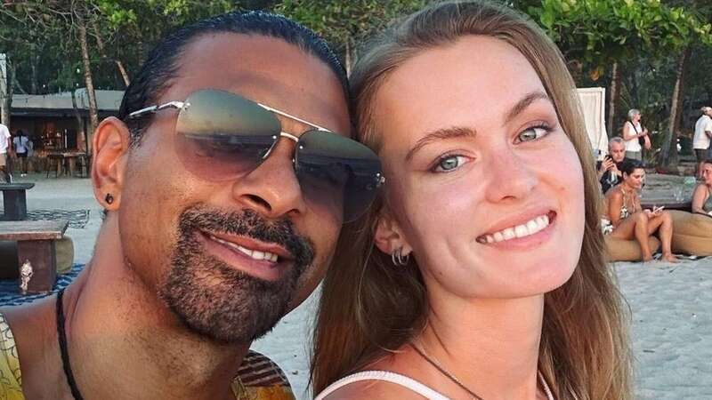 David Haye and girlfriend Sian Osborne are said to be looking for a third person to join their relationship (Image: Instagram)