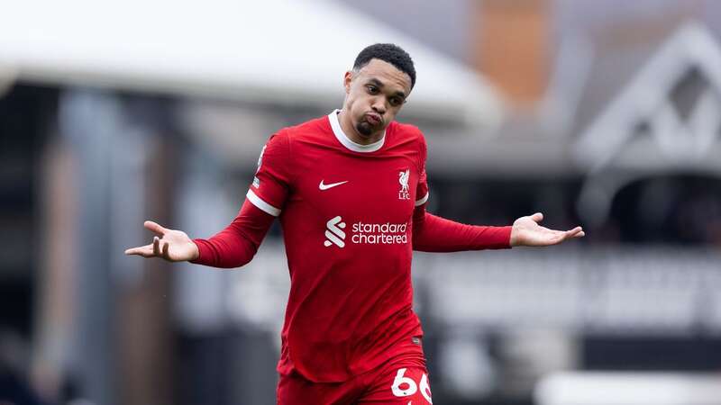 Trent Alexander-Arnold celebrates scoring his fantastic free-kick against Fulham