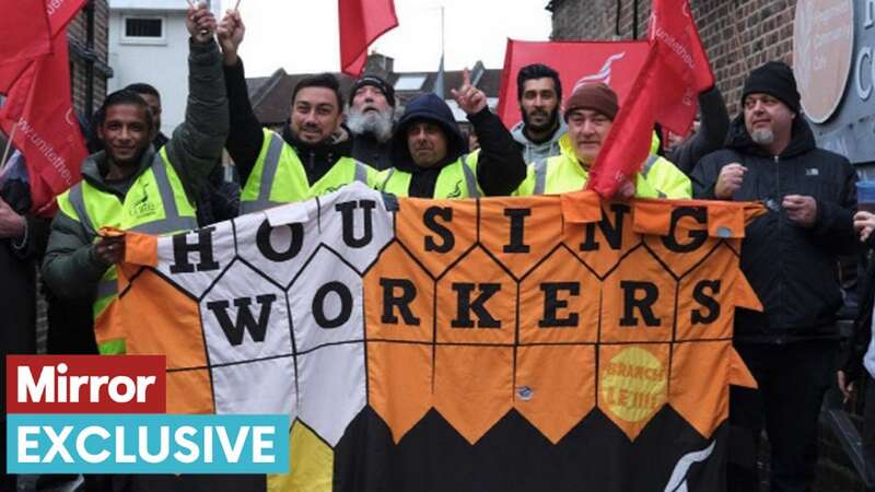 Sanctuary Housing workers in Hackney on strike over pay (Image: Unite)