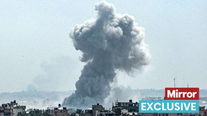 A smoke plume billows following Israeli bombardment north of Nuseirat (Image: AFP via Getty Images)