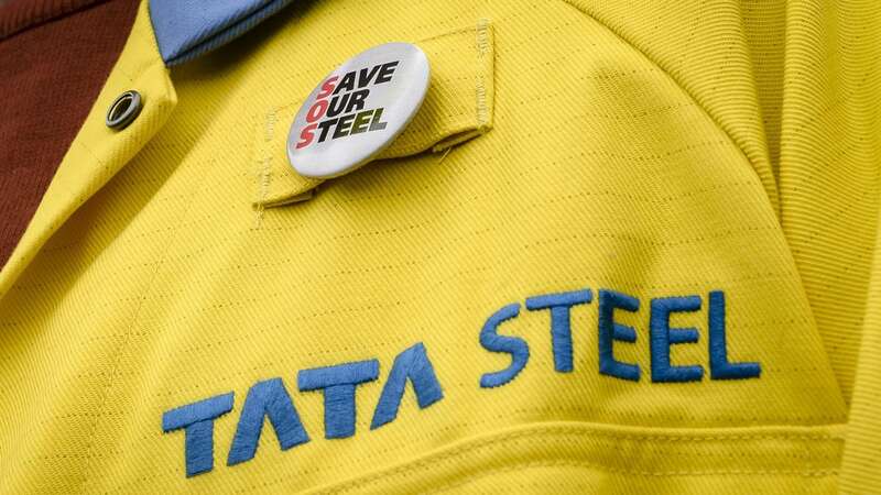 A steel worker outside the UKs largest steel works in Port Talbot, South Wales (Image: PA Wire)