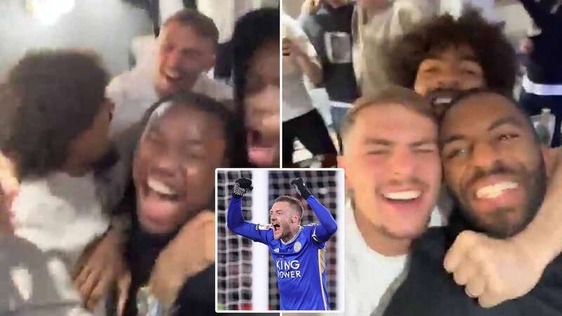 Leicester stars celebrate their promotion (Image: LCFC/X)