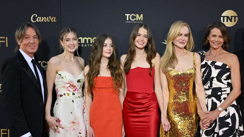 Nicole Kidman has posed with her lookalike daughters on the red carpet before receiving an AFI Lifetime Achievement Award (Image: FilmMagic)