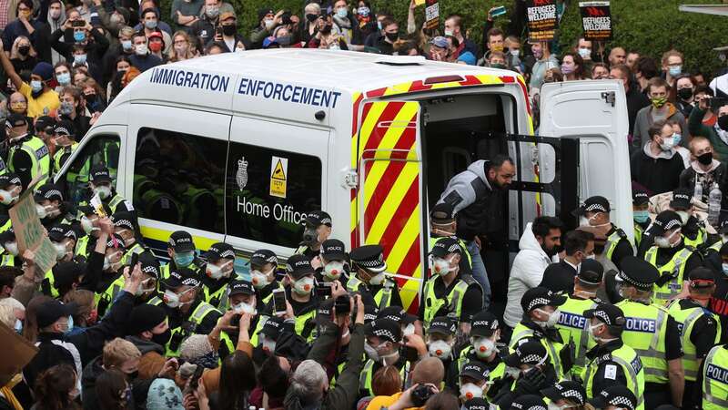 Home Office officials abandoned attempts to remove people in Glasgow in May 2021 following protests (Image: PA)