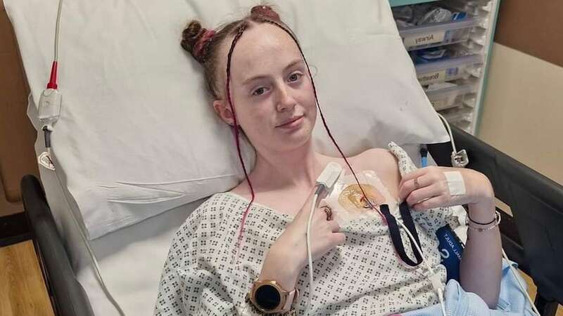 Liv Rose, 25, in hospital (Image: Liv Rose/SWNS)