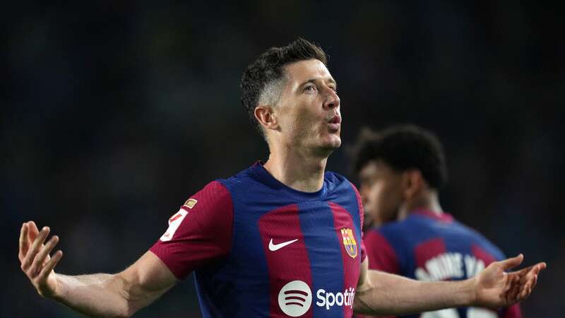 Robert Lewandowski scored his first hat-trick of the season as Barcelona beat Valencia (Image: Getty Images)