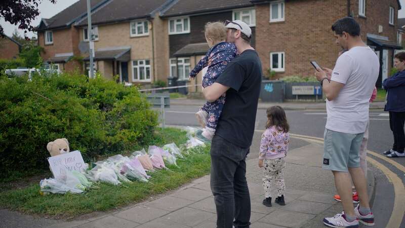 Tributes are left near the scene in Hainault (Image: PA)