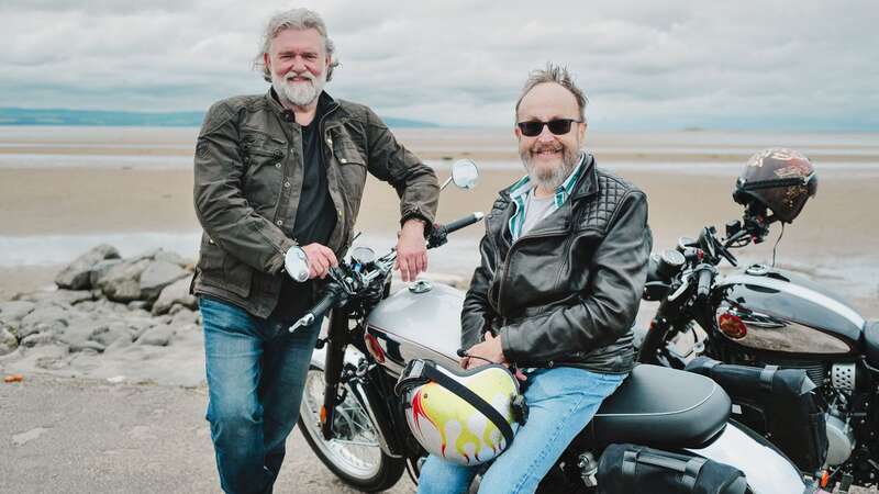 Si King (left) and Dave Myers, the popular cooking duo the Hairy Bikers (Image: BBC/South Shore Productions/Jon Boast)