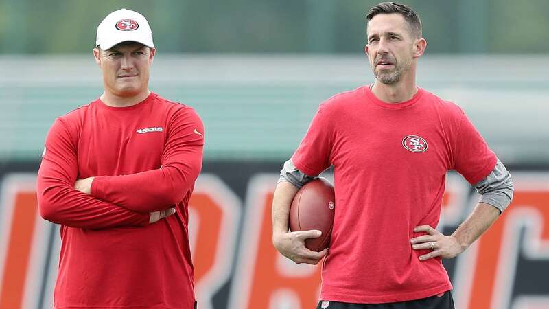 Kyle Shanahan and 49ers GM John Lynch are plotting a way to get over the Super Bowl hump (Image: Getty Images)