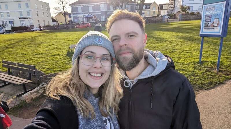 Sophie with her fiancé, Lewis (Image: Jam Press)